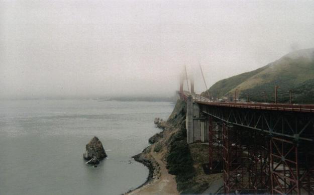 Golden Gate Bridge in the Fog - San Francisco, California (copyright 2011 JoshWillTravel)