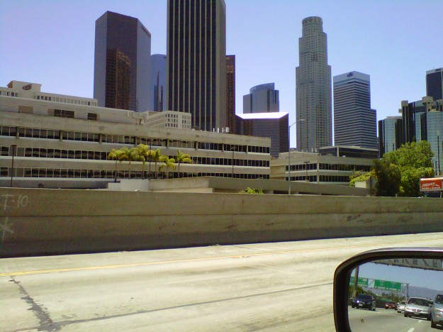 110 Freeway south - Downtown, Los Angeles (copyright 2013 JoshWillTravel)