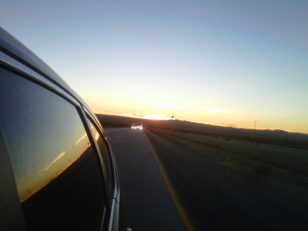 Sunset! Road Trip to Las Vegas (copyright 2013 JoshWillTravel)