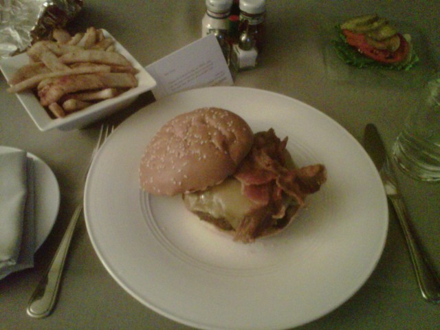 Room Service Cheeseburger and Fries at the MGM Grand (copyright 203 JoshWillTravel)