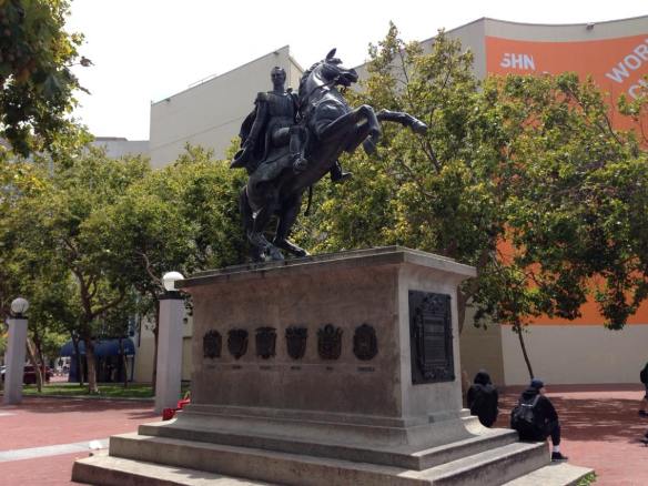 Simon Bolivar Statue in San Francisco (copyright 2014 JoshWillTravel)