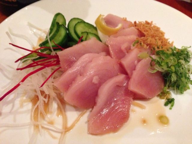 Albacore sashimi (copyright 2015 JoshWillTravel)