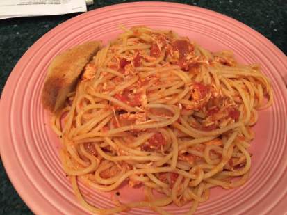 Spaghetti with Chicken Marinara Sauce